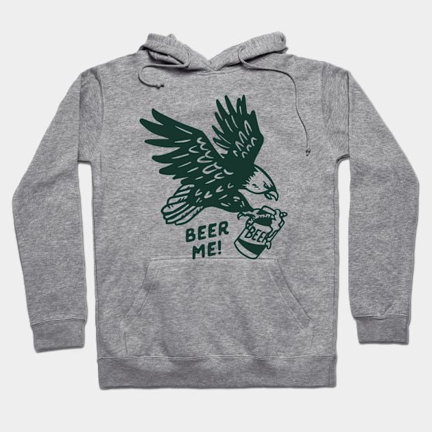 Beer Me Bald Eagle: Funny Beer Lover Gift Hoodie by The Whiskey Ginger